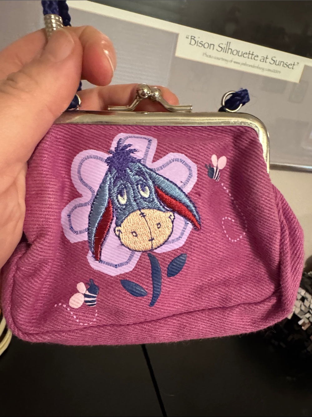 Winnie-the-Pooh zip pouch & Pink Eeyore Mini kiss lock Purse - Picture 5 of 7